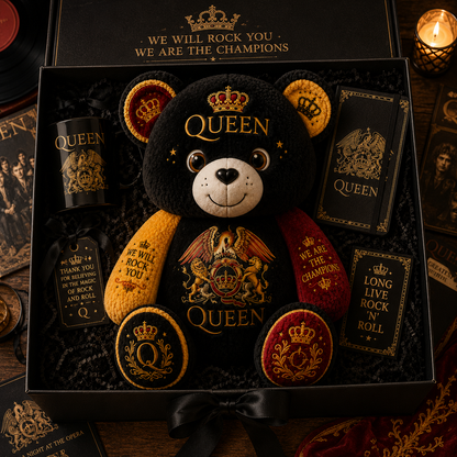 Queen Bear Custom Shaped Pillow – Gift for Classic Music Lover