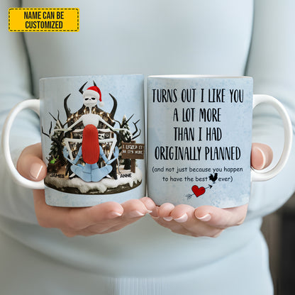 Turns Out I Like You - Personalized Couple White Mug