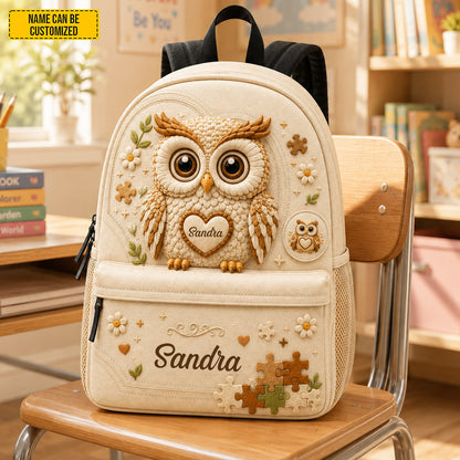 Personalized Cute Owl Backpack - Kids Backpack
