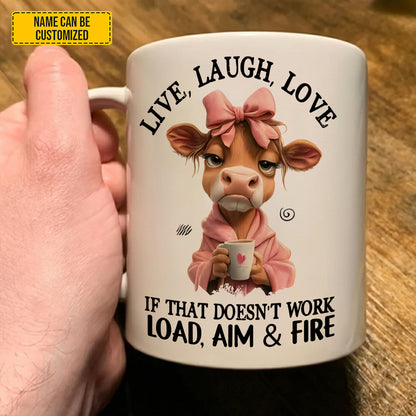 Live, Laugh, Love Animal Funny - Personalized Funny Mug