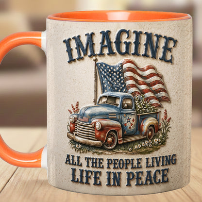 "Imagine" Patriotic Vintage Truck Mug