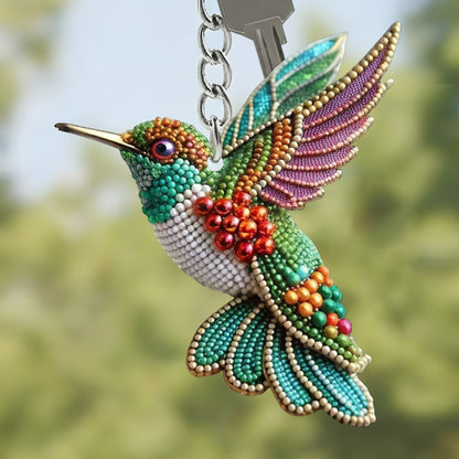 Colorful Hummingbird Keychain