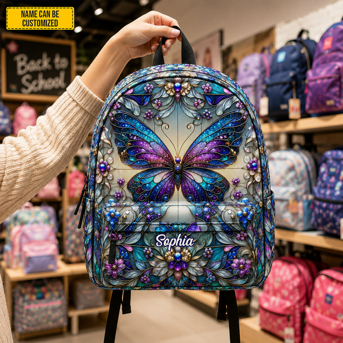Personalized Butterfly School Backpack - Kids Backpack