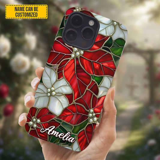 Personalized Christmas Flower Phone Case