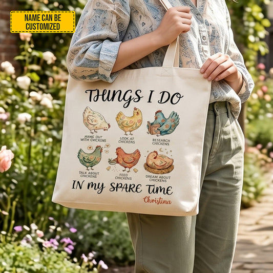 Personalized Chicken Lover Tote Bag