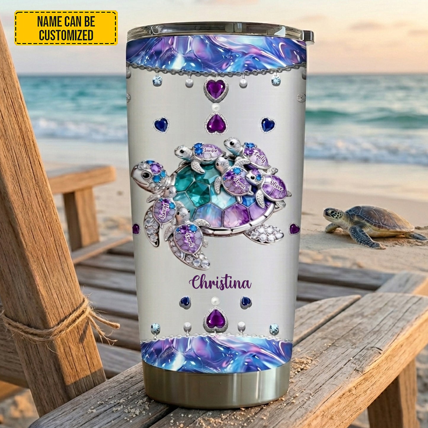 Nana Turtle Gift For Mom Grandma – Personalized Grandma Tumbler