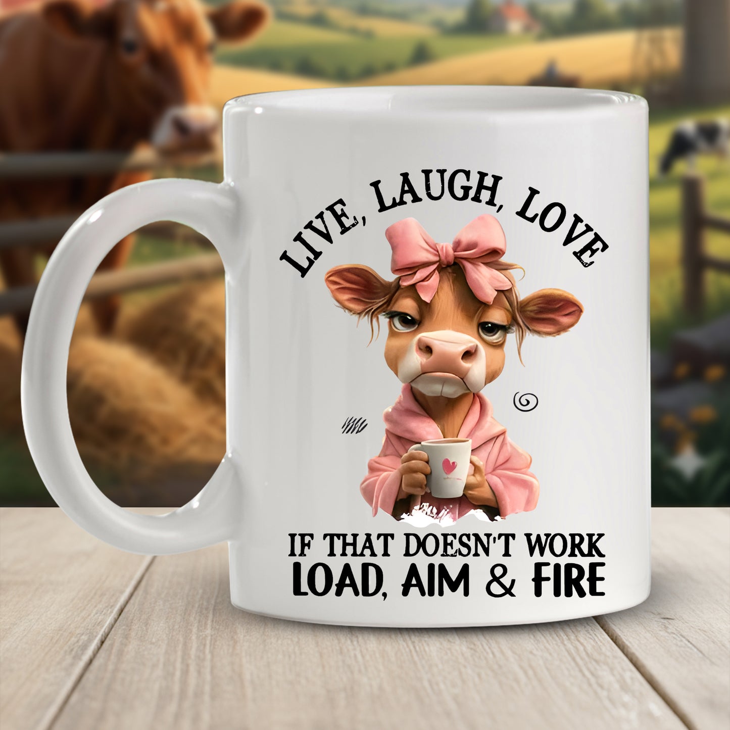 Live, Laugh, Love Animal Funny - Personalized Funny Mug