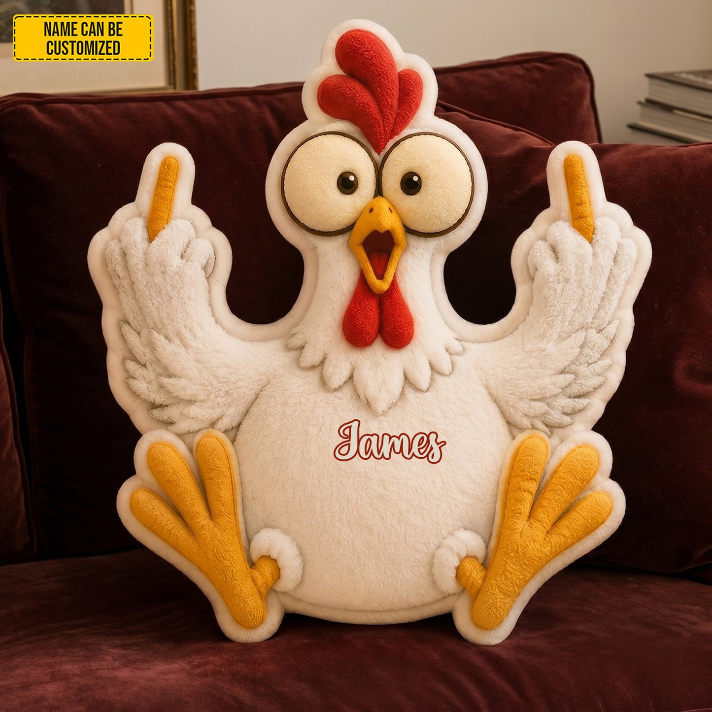 Funny Chicken - Personalized Chicken Shaped Pillow