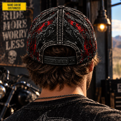 Personalized Raven Skull Classic Cap