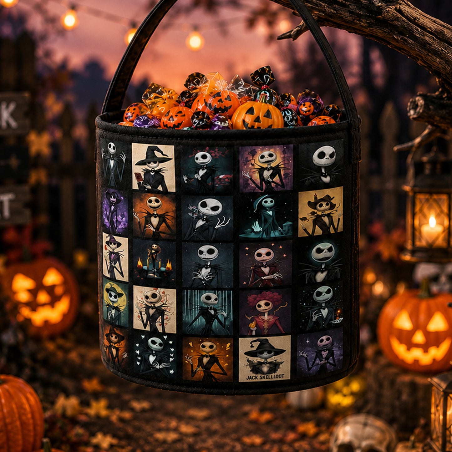Halloween Skeleton Character Candy Basket