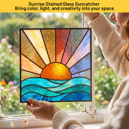 Sunrise Stained Glass Suncatcher