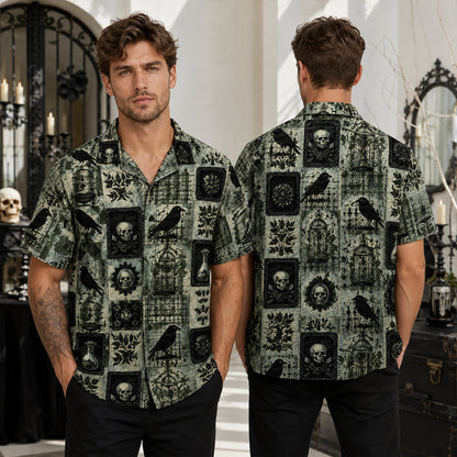 Raven’s Midnight Garden – Gothic Hawaiian Shirt