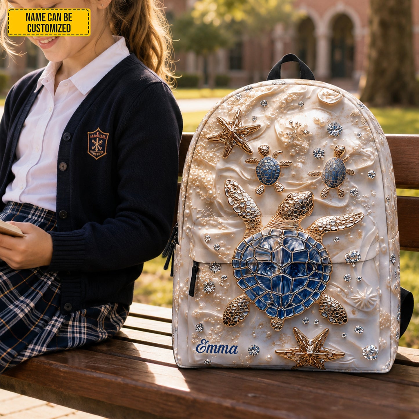 Personalized Sea Turtle - Kids Backpack