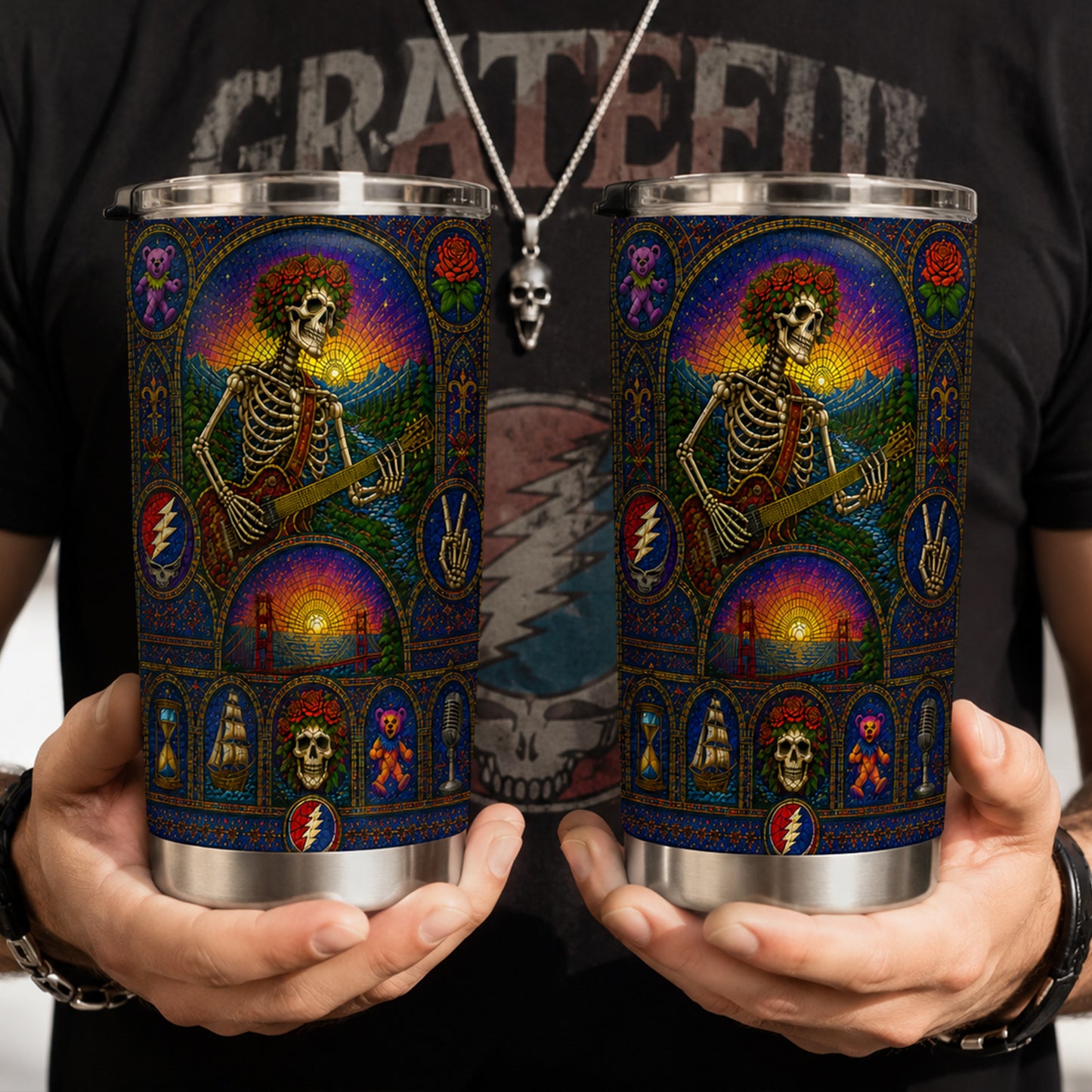 Rock Lovers - Classic Rock Legends Grateful Dead Tumbler Version 12