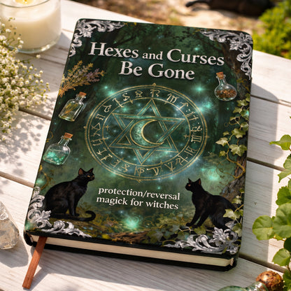 Hexes and Curses Be Gone - Witch Leather Journal