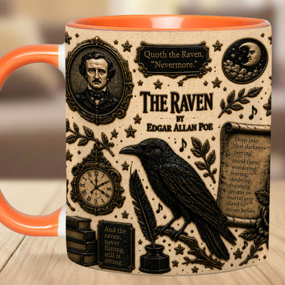 Raven Edgar Allan Halloween Accent Mug