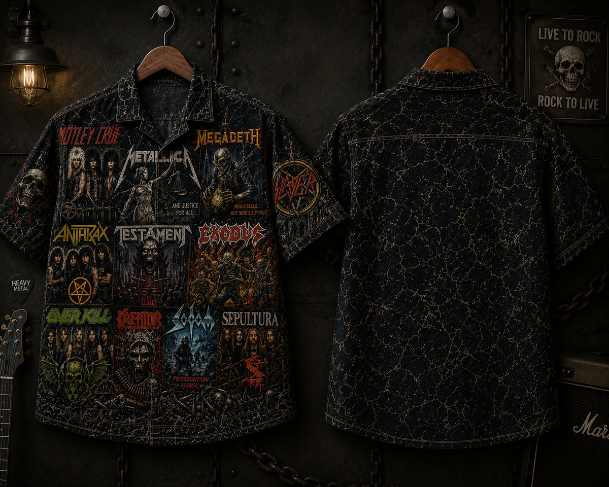 Thrash Heavy Metal Hawaiian Shirt - Vintage Music Fan Gift
