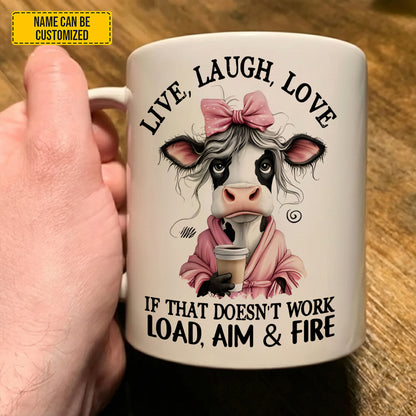 Live, Laugh, Love Animal Funny - Personalized Funny Mug