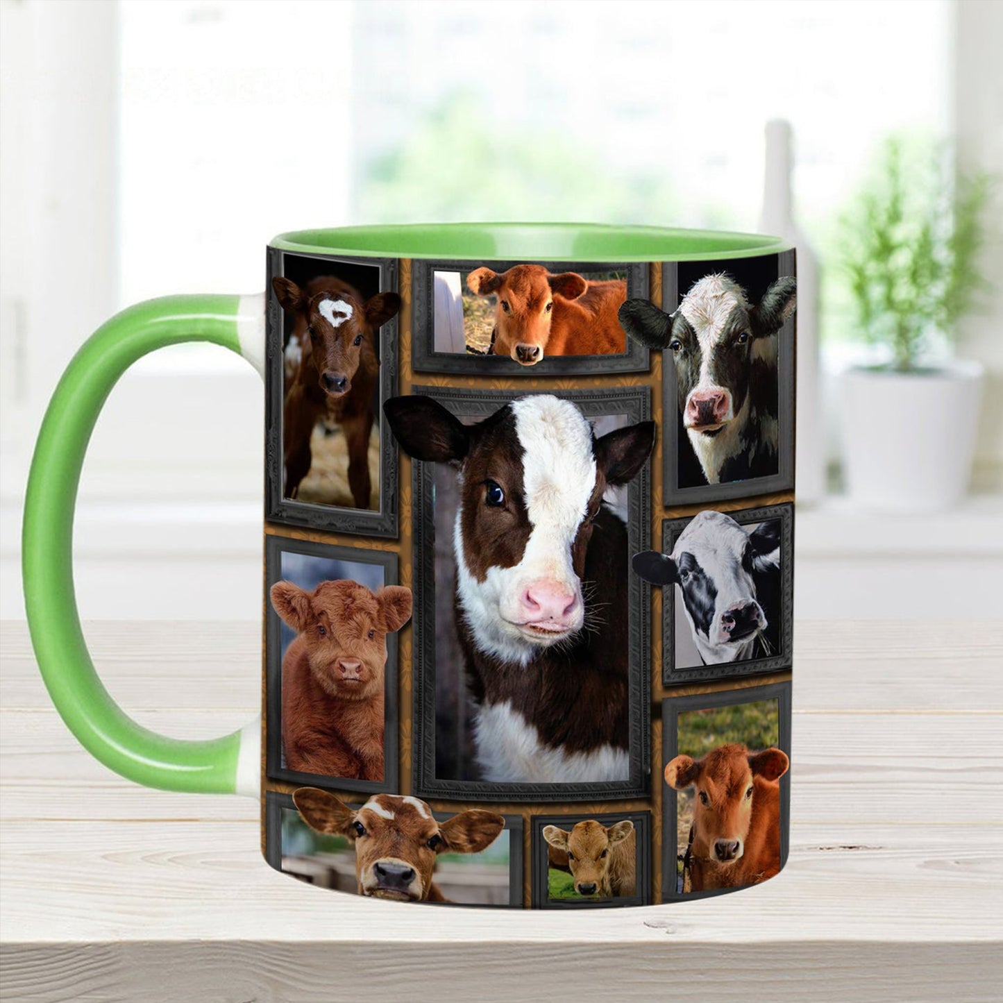 Adorable Cow Collage Accent Mug