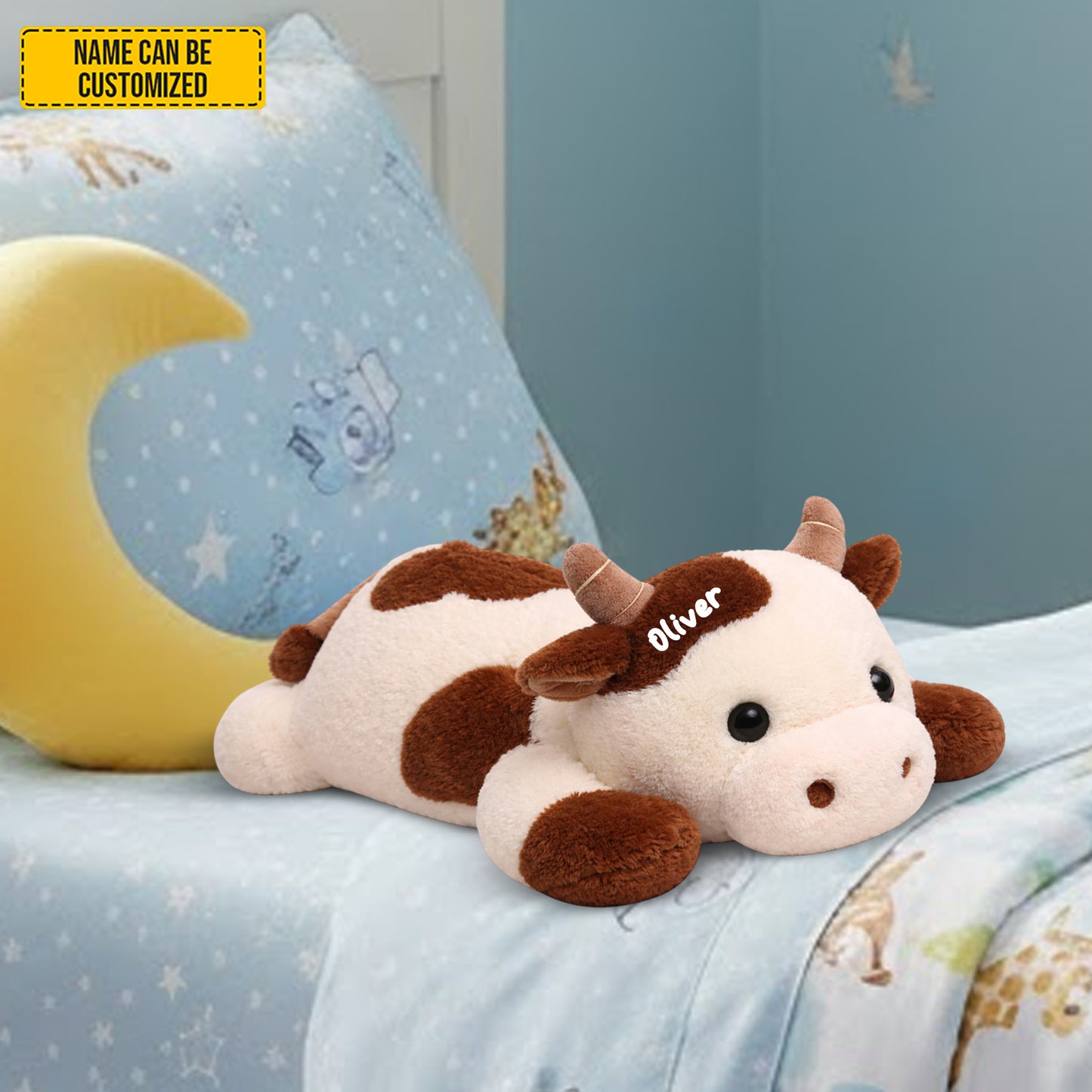 Cute Highland Cow - Personalized Cozy Highland Cow Shaped Pillow