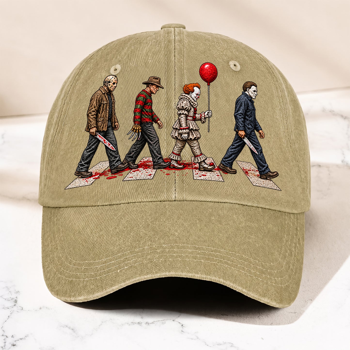 Horror Legends Abbey Road Hat – Classic Slasher Icons Halloween Gift
