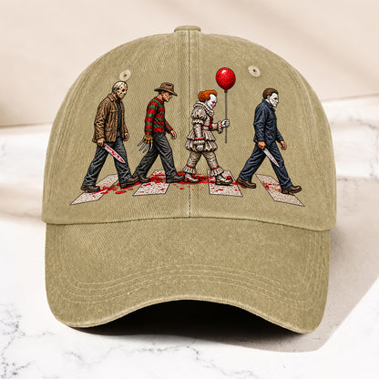 Horror Legends Abbey Road Hat – Classic Slasher Icons Halloween Gift