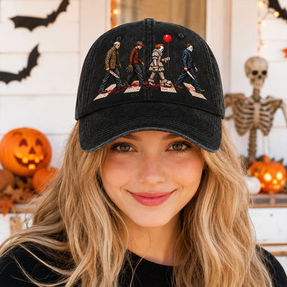Horror Legends Abbey Road Hat – Classic Slasher Icons Halloween Gift