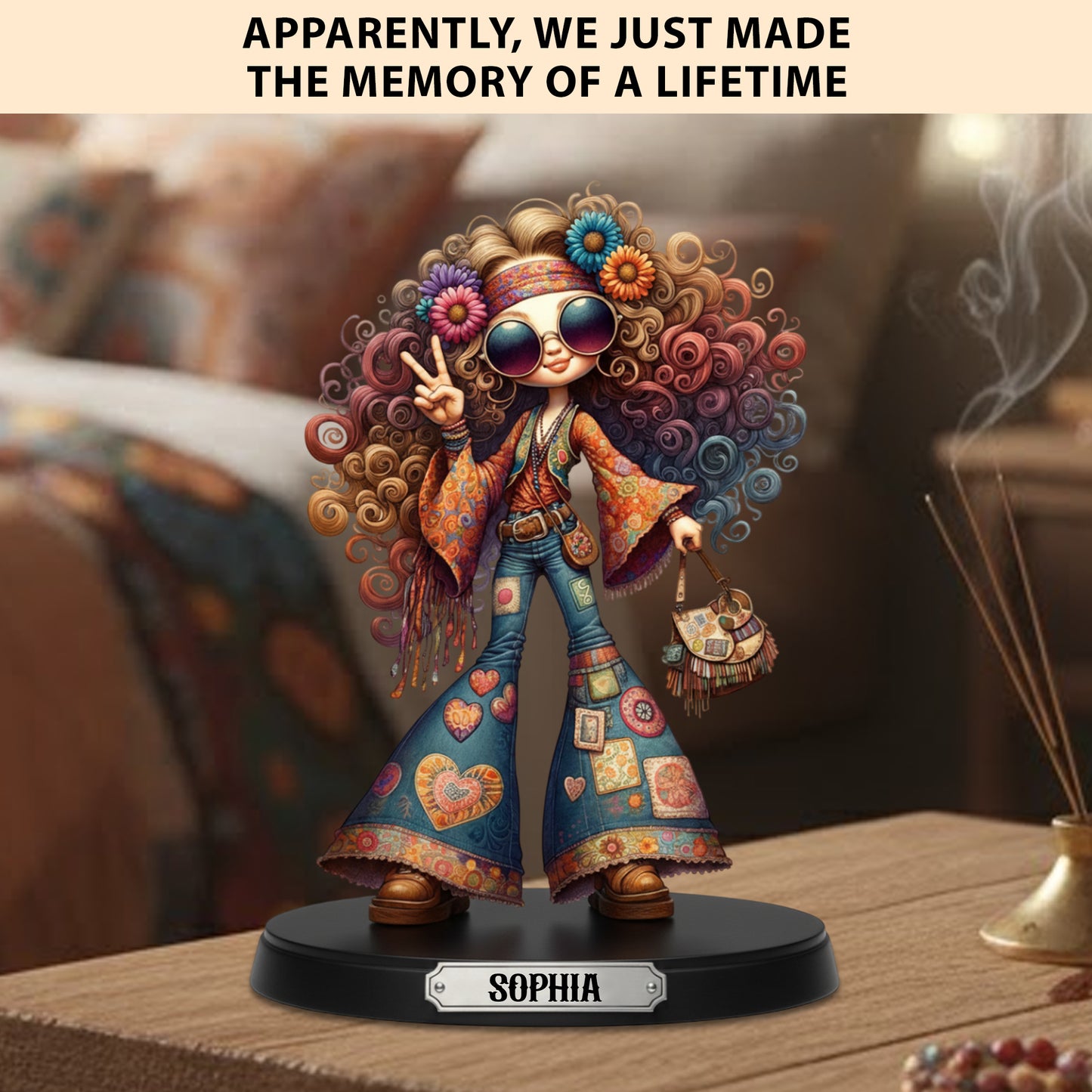 Peace & Love – Personalized Hippie Acrylic Plaque