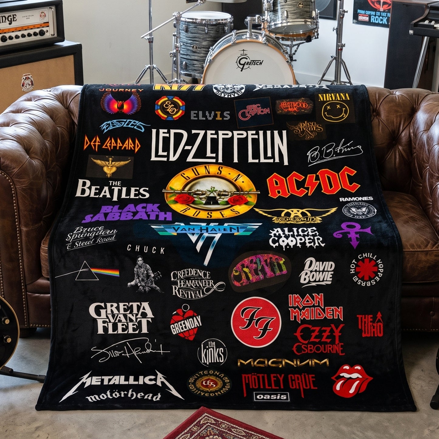 Rock Lovers - Classic Rock Legends Blanket Version 2
