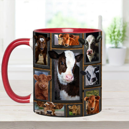 Adorable Cow Collage Accent Mug