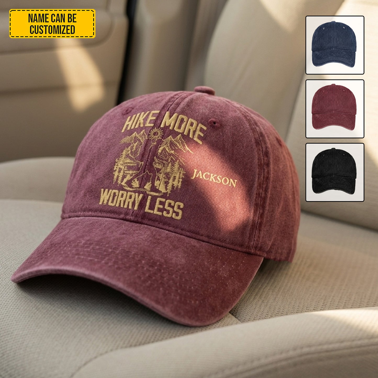 The 'Wanderlust' Heritage - Personalized Vintage Distressed Denim Cap