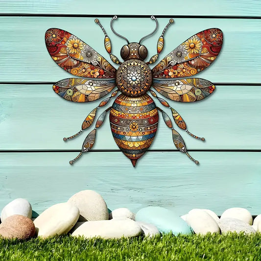 Beautiful Bee And Sunflower Metal Sign - Perfect Gift For Home
