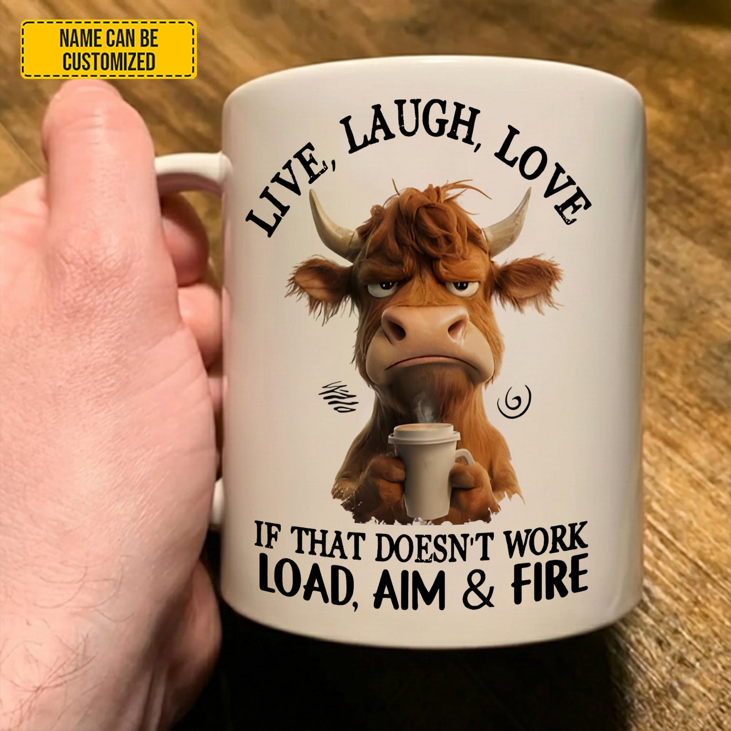 Live, Laugh, Love Animal Funny - Personalized Funny Mug