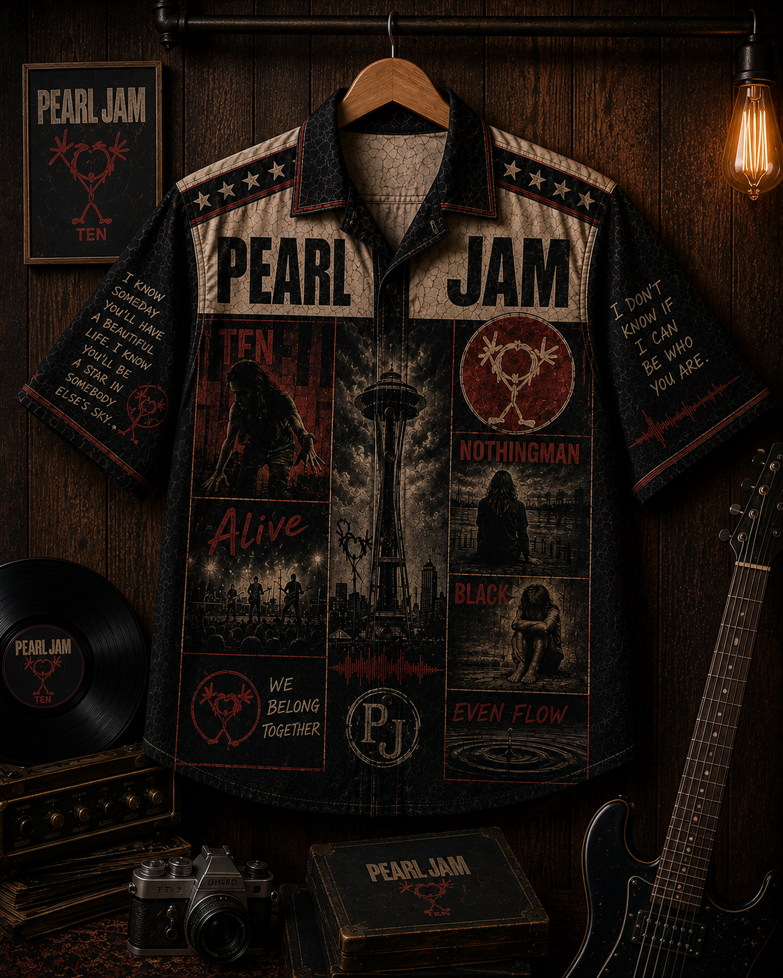Pearl Jam Hawaiian Shirt - Vintage Music Fan Gift