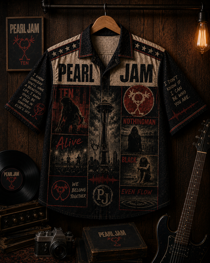 Pearl Jam Hawaiian Shirt - Vintage Music Fan Gift