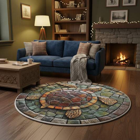 Sea Turtles Mini Decorative Round Mat