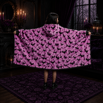 Pink Bat Blanket Hoodie – The Perfect Gift for Spooky Souls 🦇🩷🎁