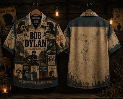 Bob Dylan Hawaiian Shirt - Vintage Music Rock Fan Gift