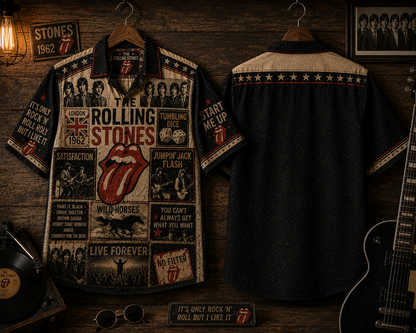 The Rolling Stones Hawaiian Shirt - Vintage Music Fan Gift