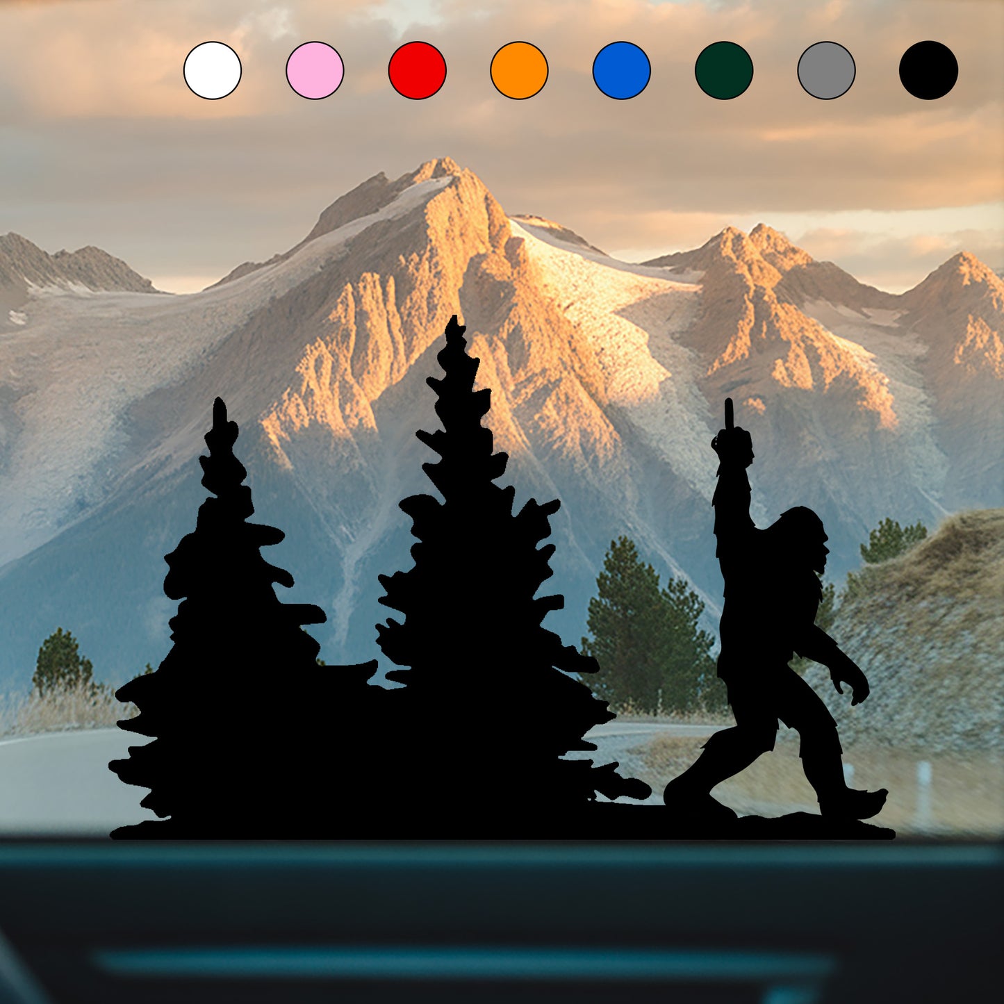 Bigfoot Windshield Sticker