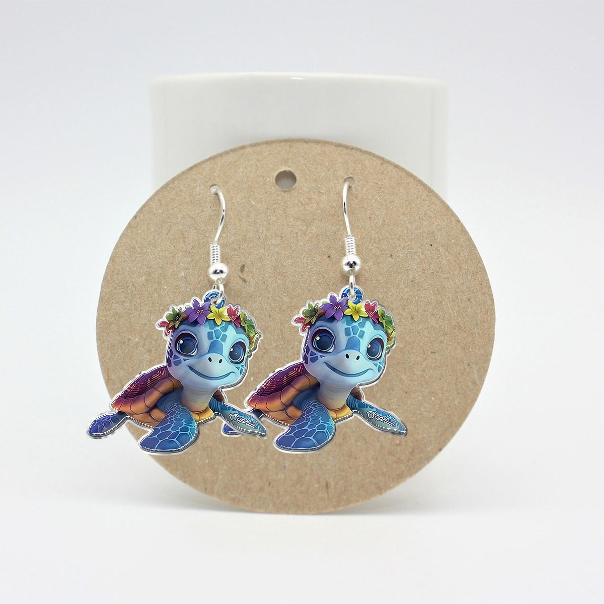 Baby Turtle - Personalized Turtle Earrings
