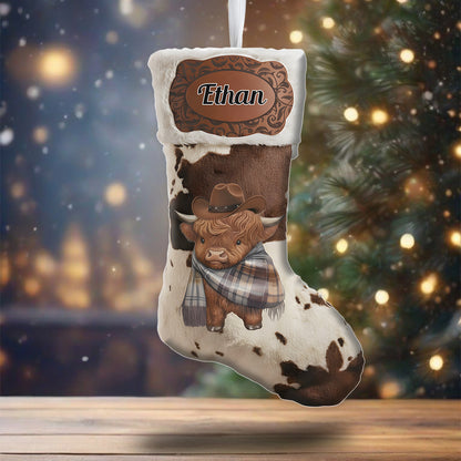 Personalized Cowboy/Cowgirl Shaped Christmas Stocking