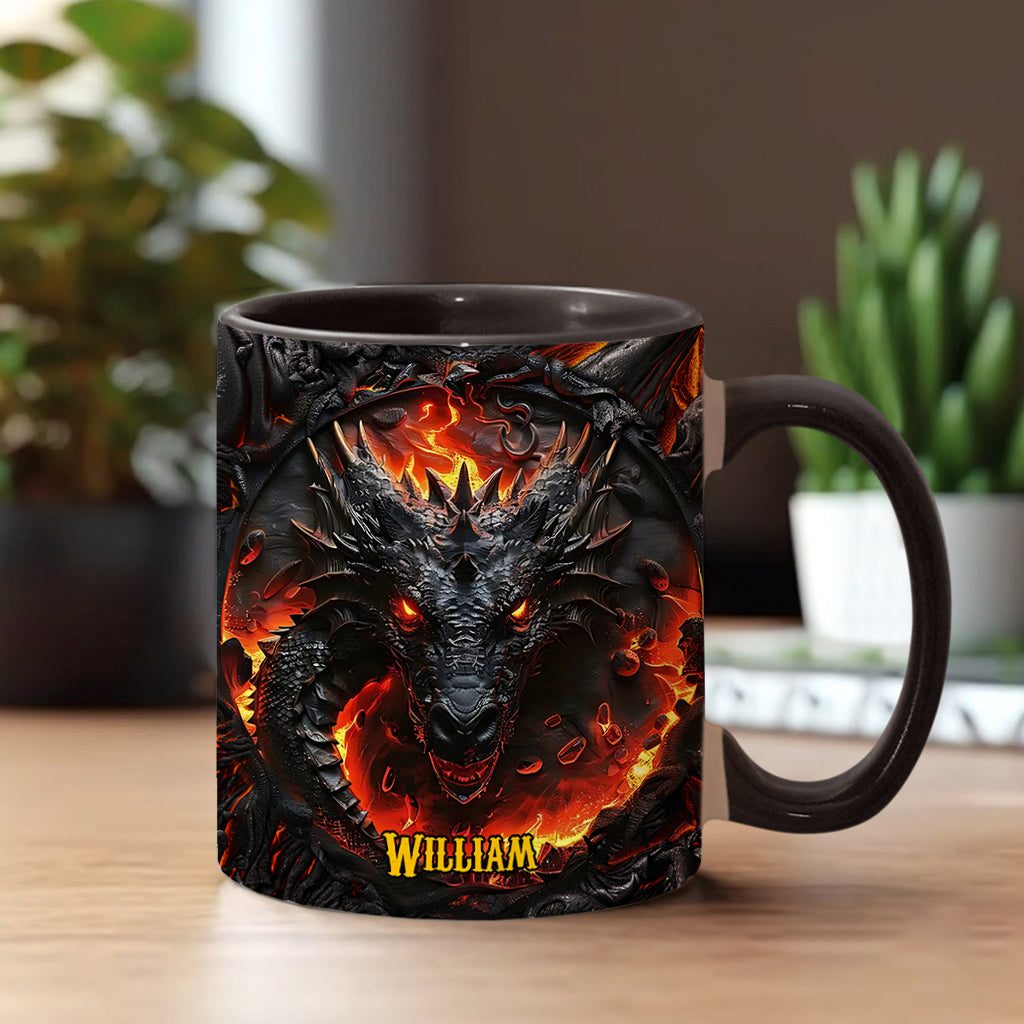 Red Fire Dragon - Personalized Dragon Accent Mug