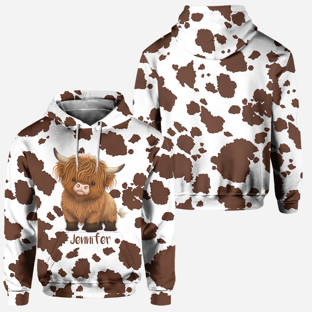 Personalized Highland Cow Hoodie and Leggings