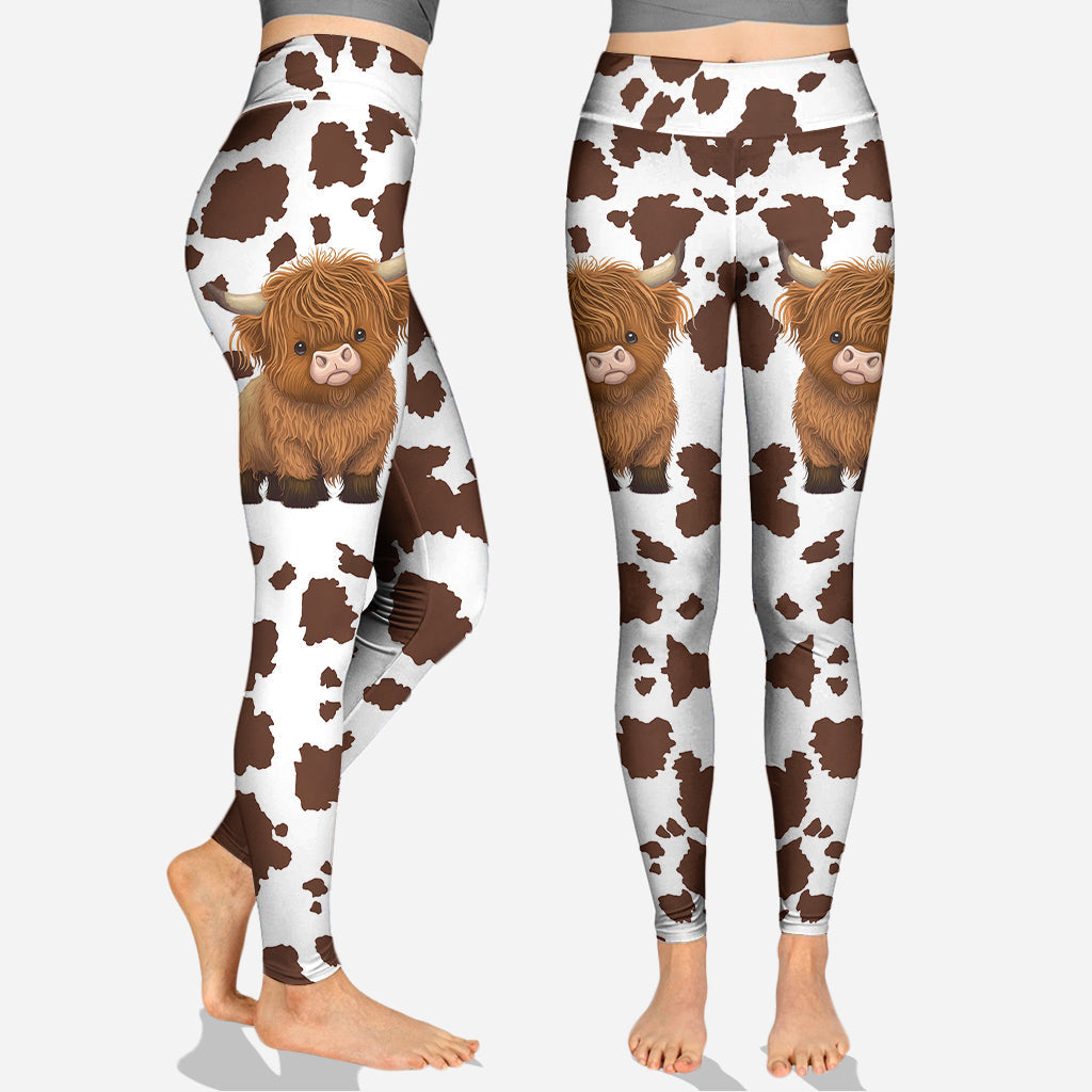 Personalized Highland Cow Hoodie and Leggings