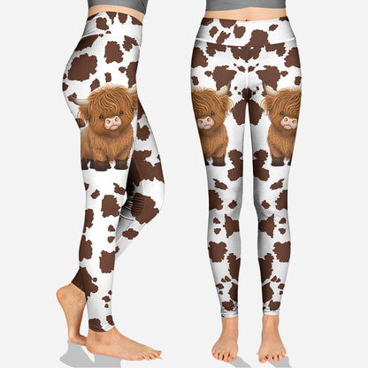Personalized Highland Cow Hoodie and Leggings