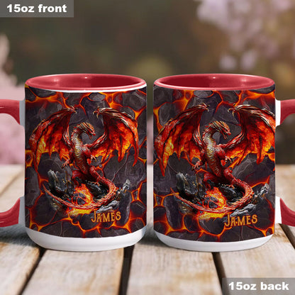 Fire Dragon - Personalized Dragon Accent Mug
