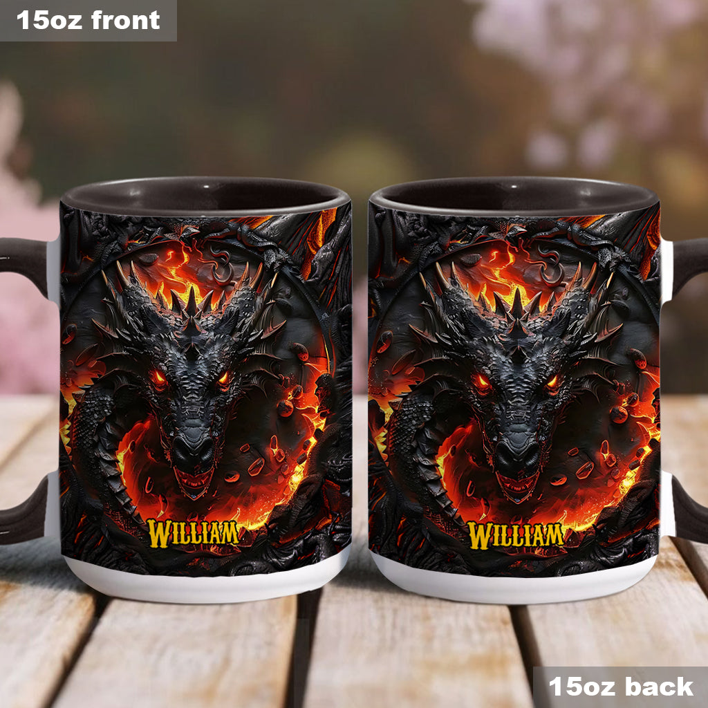 Red Fire Dragon - Personalized Dragon Accent Mug