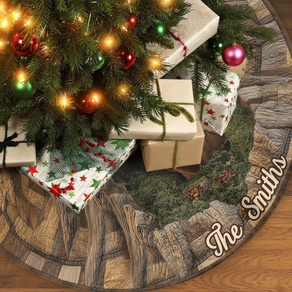Hunter’s Haven – Personalized Hunting Christmas Tree Skirt