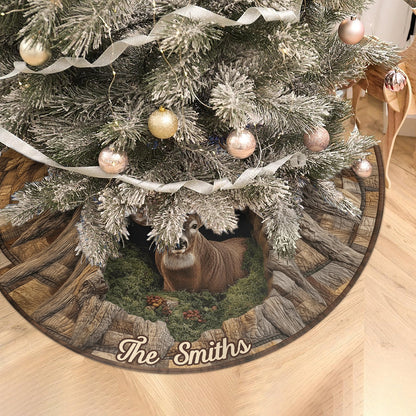 Hunter’s Haven – Personalized Hunting Christmas Tree Skirt